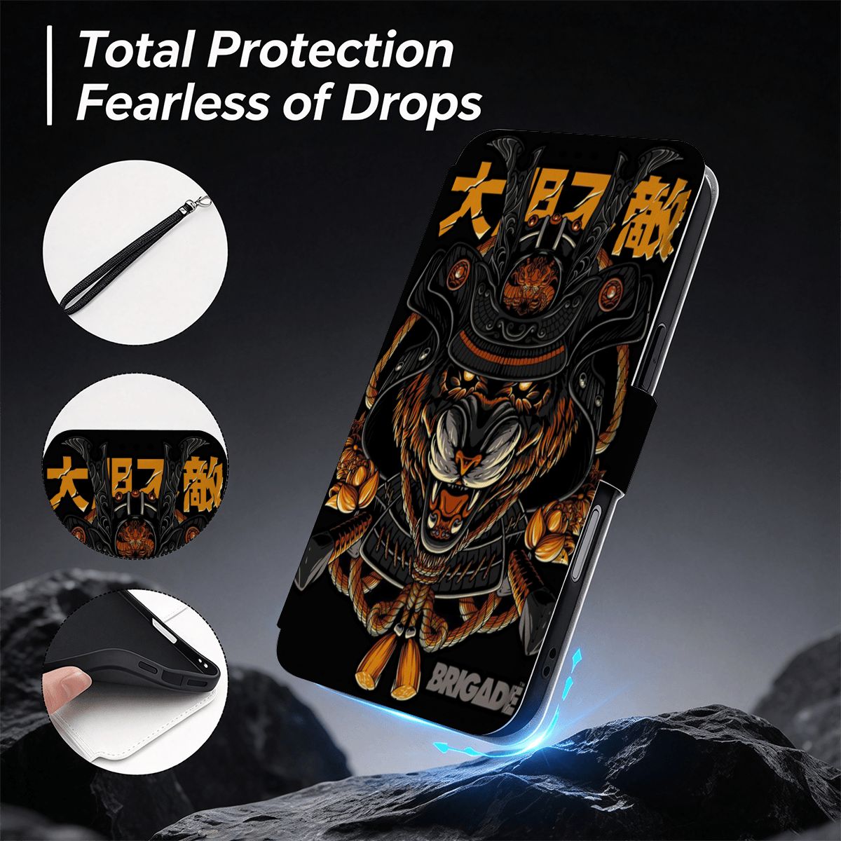 Tiger Shogun | iPhone 18 Pro Max Flip Wallet Case