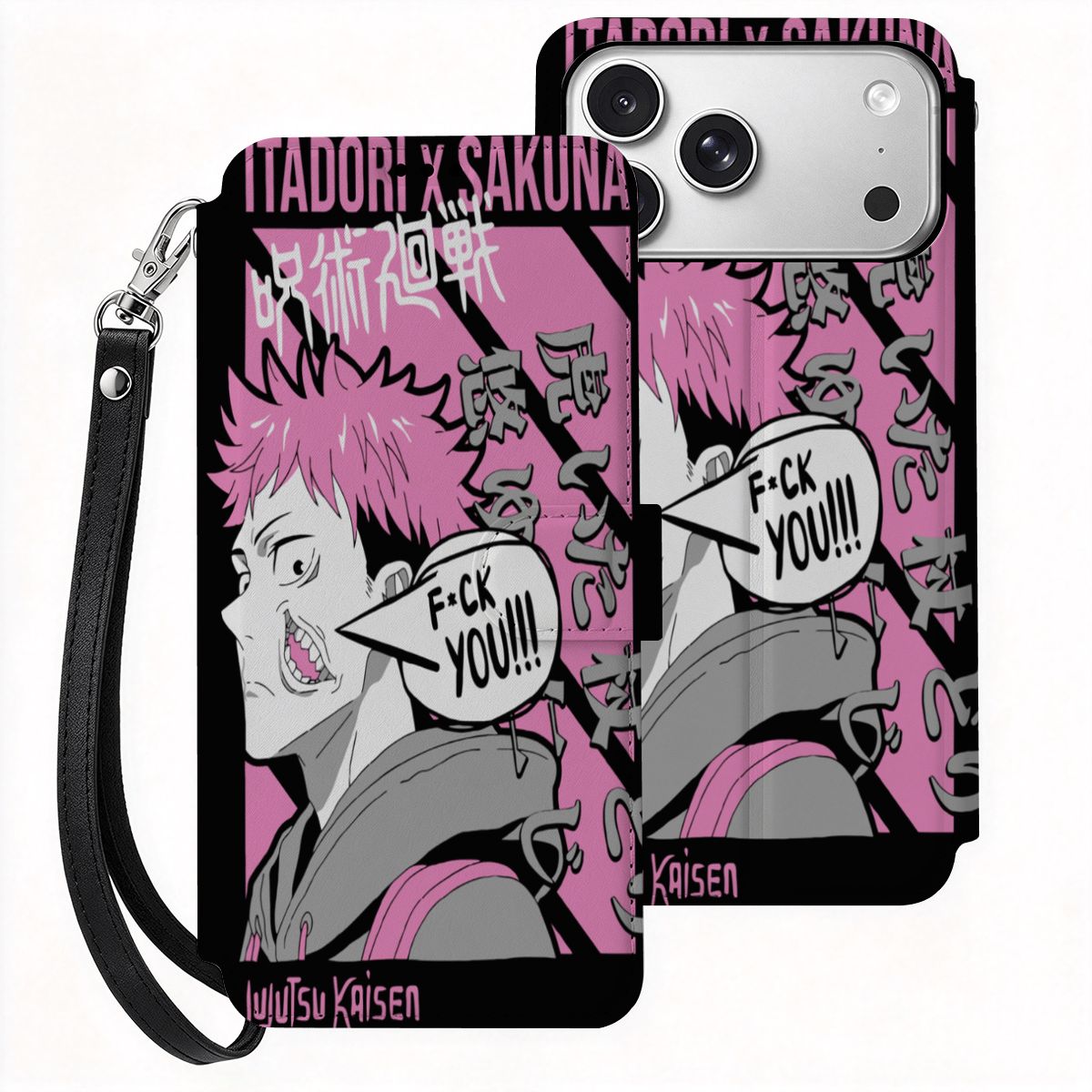 Pink Chaos | iPhone 18 Pro Max Flip Wallet Case