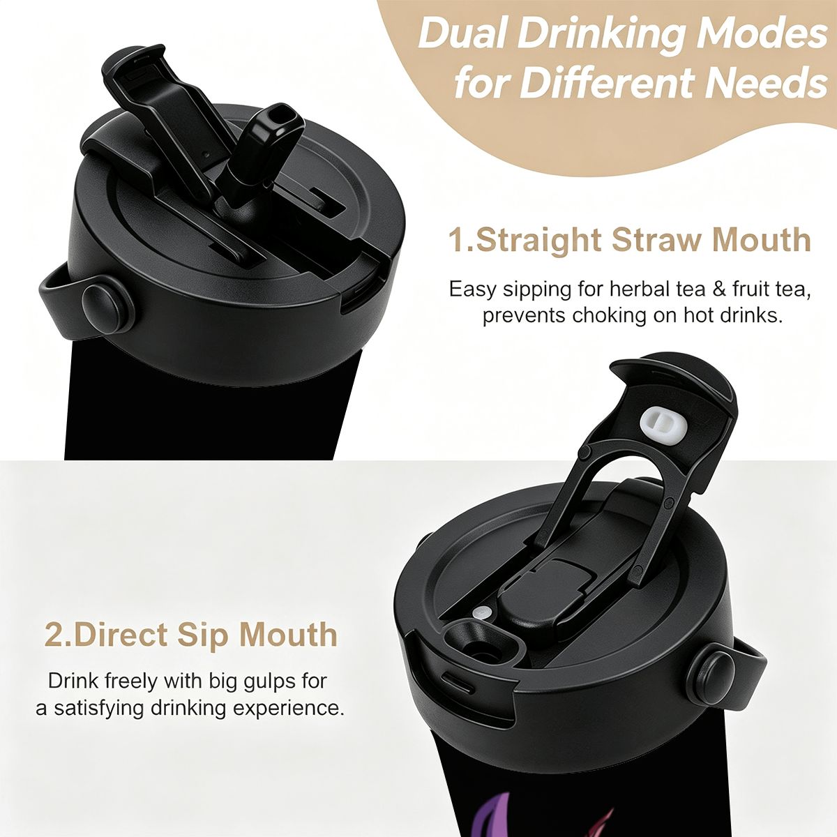 Violet Dark Knight | 20oz Tea Infuser Tumbler