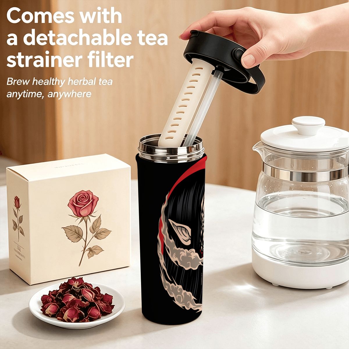 Crimson Titan | 20oz Tea Infuser Tumbler