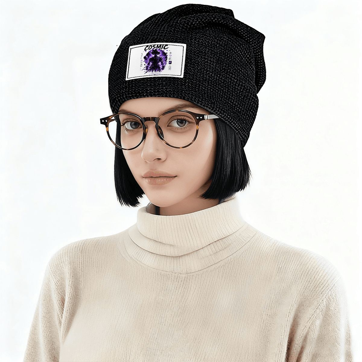 Ghost Waffle Knit Pullover Hat