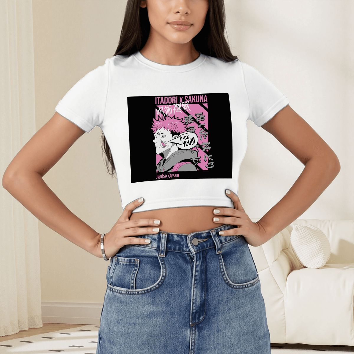 Pink Chaos | Women's Crop Top
