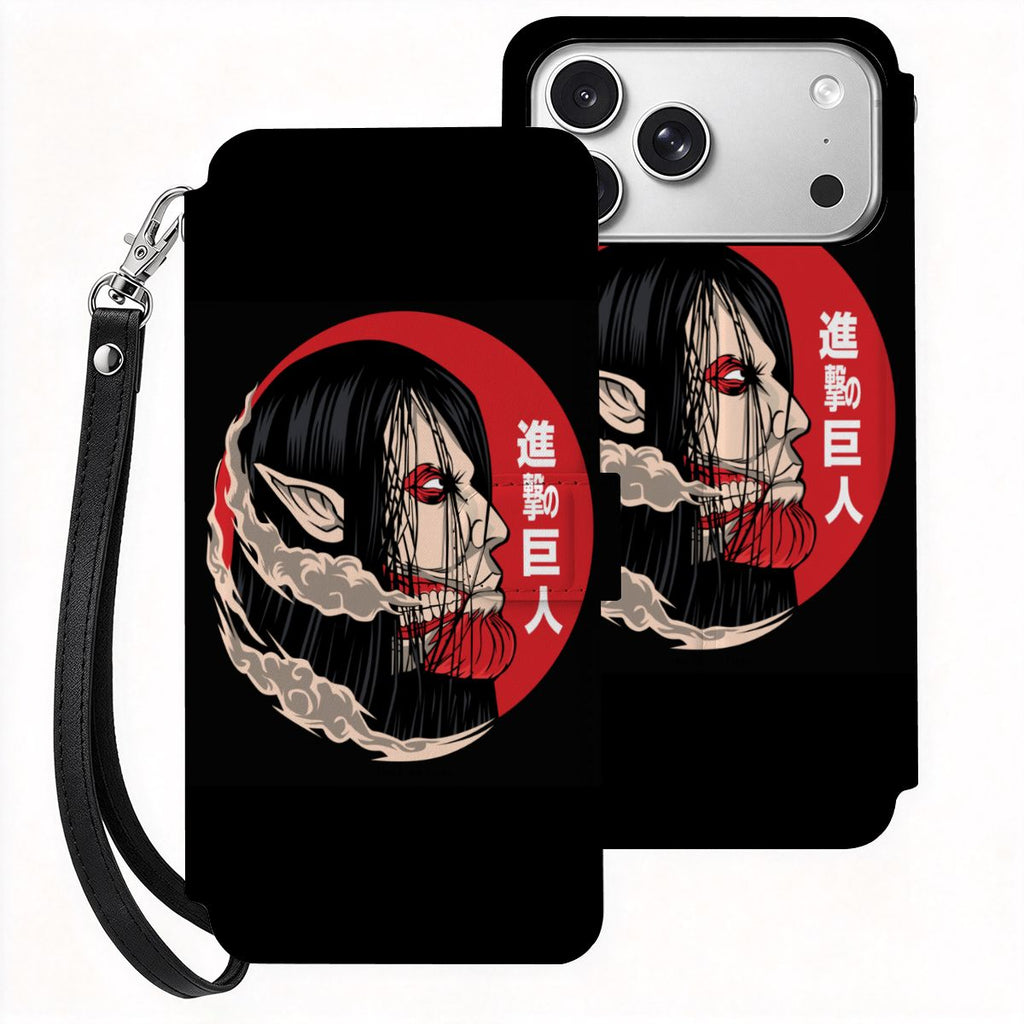 Crimson Titan | iPhone 18 Pro Max Flip Wallet Case