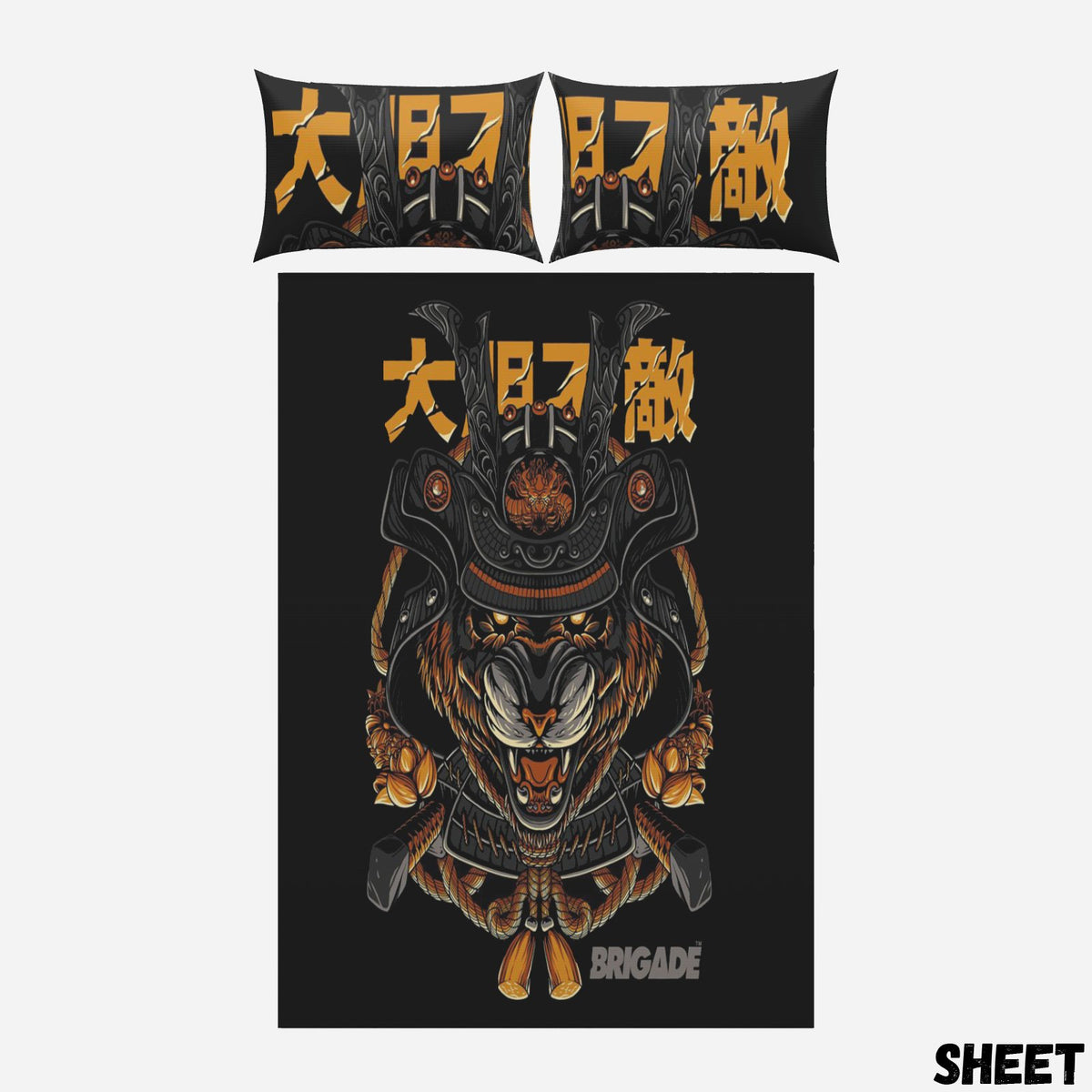 5 Sizes Custom 4 Piece Sheet Set(Pillowcases*2, Flat Sheet*1, Bed Sheet*1)-NO Insert - Standout
