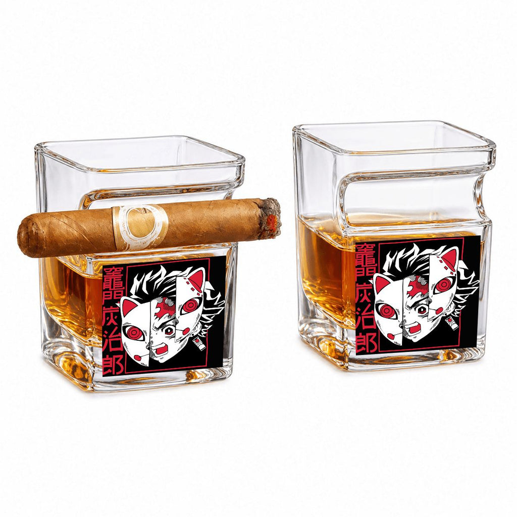 Spirit Warrior | Whiskey Glass with Cigar Holder