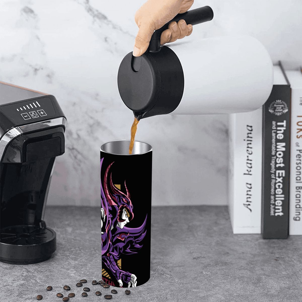 Violet Dark Knight | 20oz Stainless Steel Straw Tumbler
