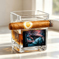 Midnight Curse | Whiskey Glass with Cigar Holder