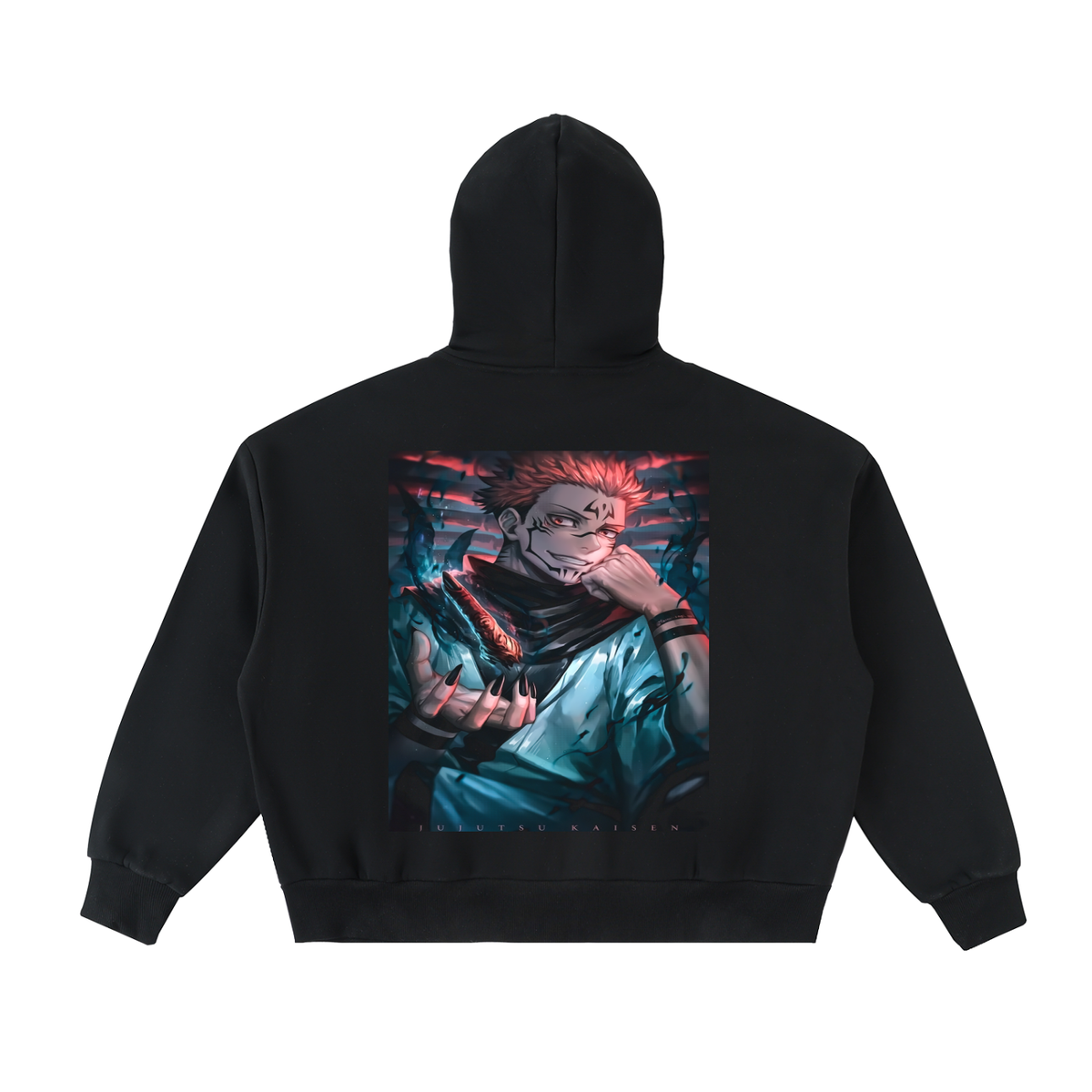 Midnight Curse | Fleece Full-Zip Boxy Hoodie