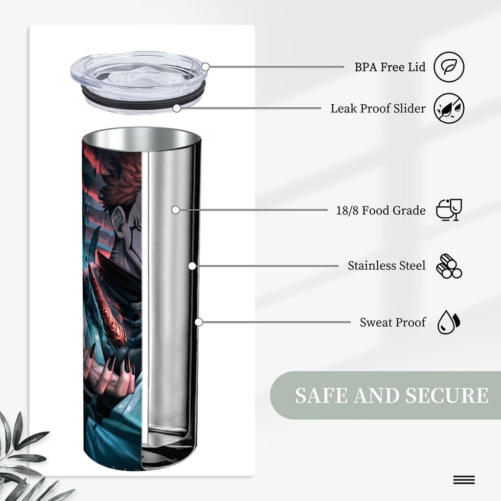 Midnight Curse 20oz Straight Stainless Steel Tumbler with Straw