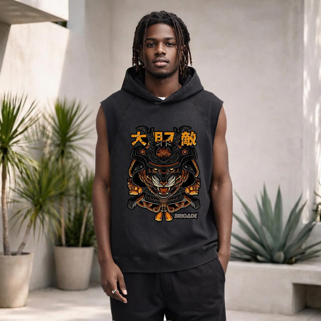 Men's Loose Sleeveless Hoodie|320GSM DTF - Standout