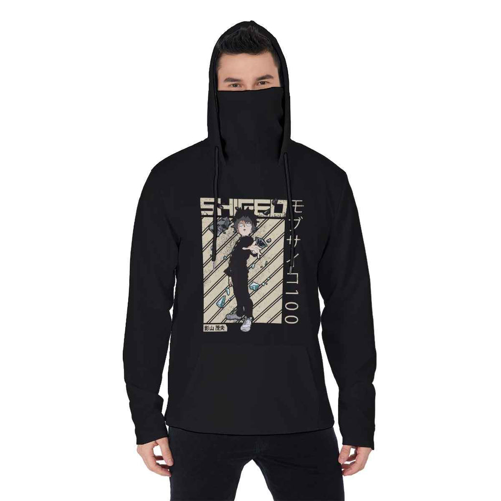 All-Over Print Men's Heavy Fleece Hoodie With Mask