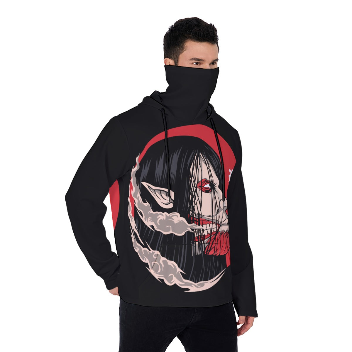 All-Over Print Men's Heavy Fleece Hoodie With Mask - Standout