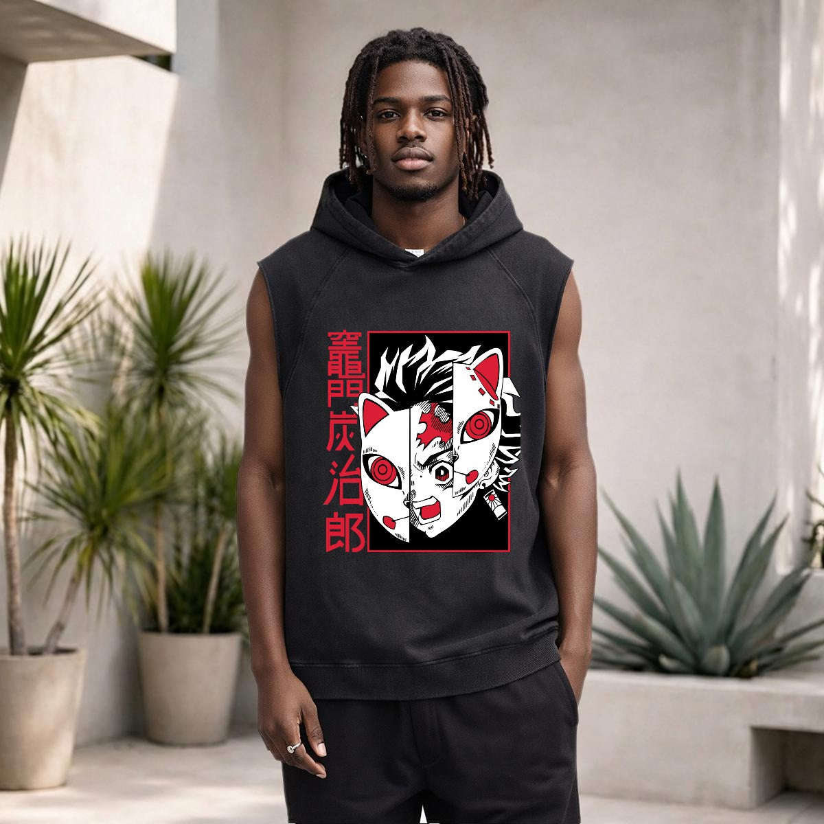 Men's Loose Sleeveless Hoodie|320GSM DTF - Standout