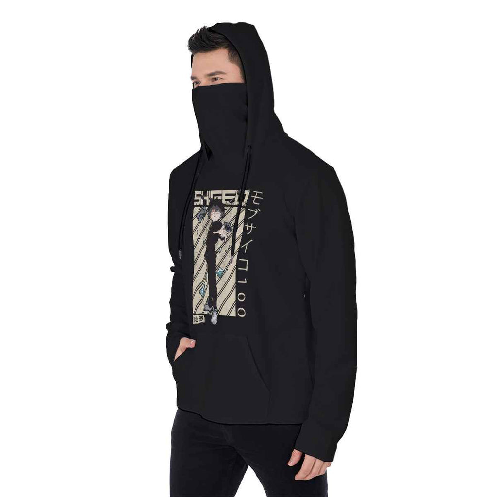 All-Over Print Men's Heavy Fleece Hoodie With Mask