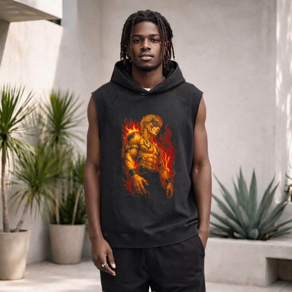 Men's Loose Sleeveless Hoodie|320GSM DTF - Standout