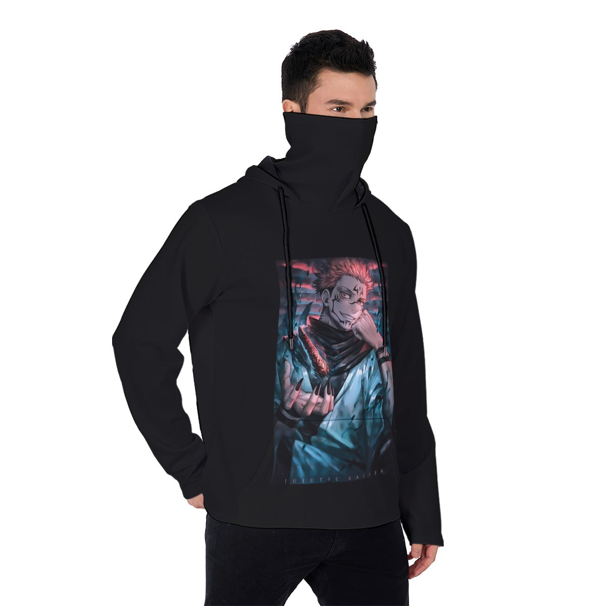 All-Over Print Men's Heavy Fleece Hoodie With Mask - Standout