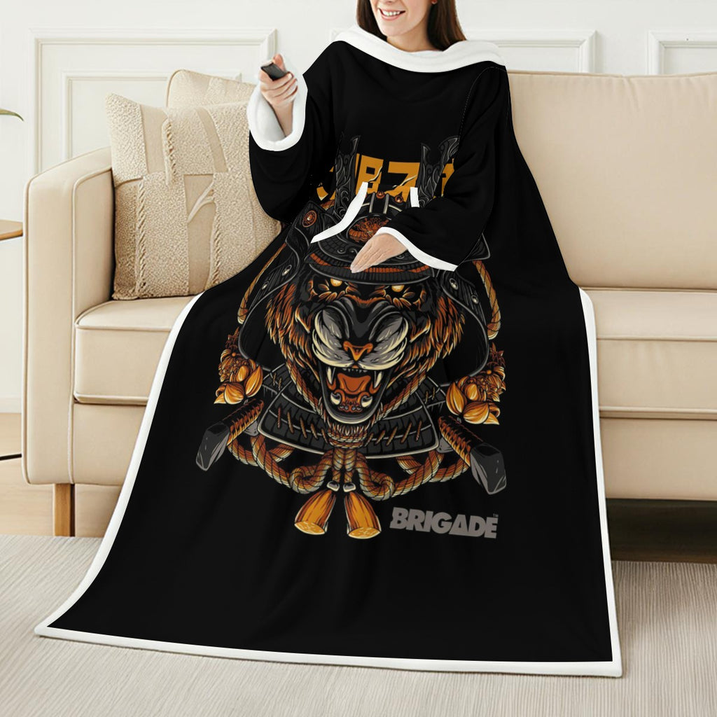 All-Over Print Cozy Wearable Blanket with Sleeves - Standout
