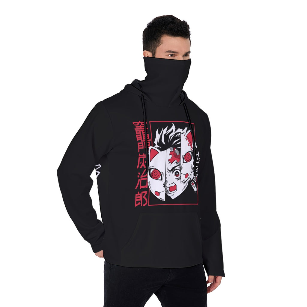 All-Over Print Men's Heavy Fleece Hoodie With Mask - Standout