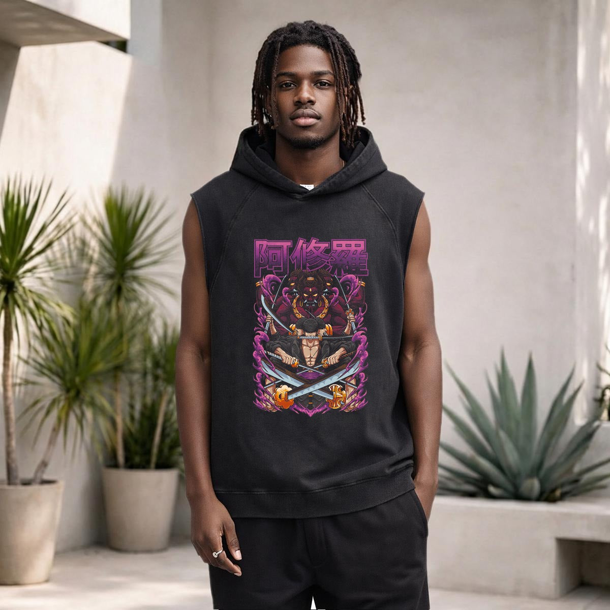 Men's Loose Sleeveless Hoodie|320GSM DTF - Standout