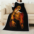 All-Over Print Cozy Wearable Blanket with Sleeves