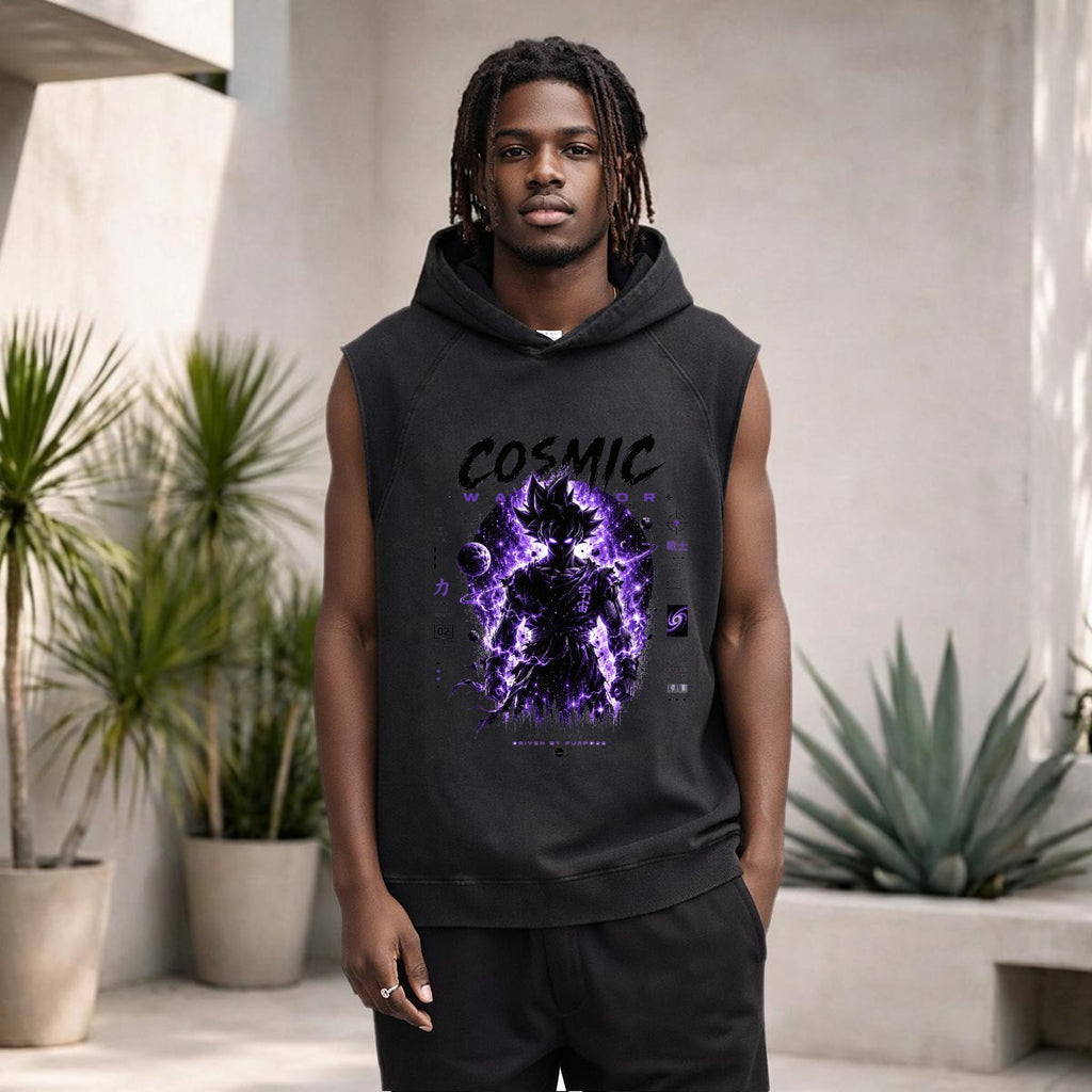 Men's Loose Sleeveless Hoodie|320GSM DTF - Standout