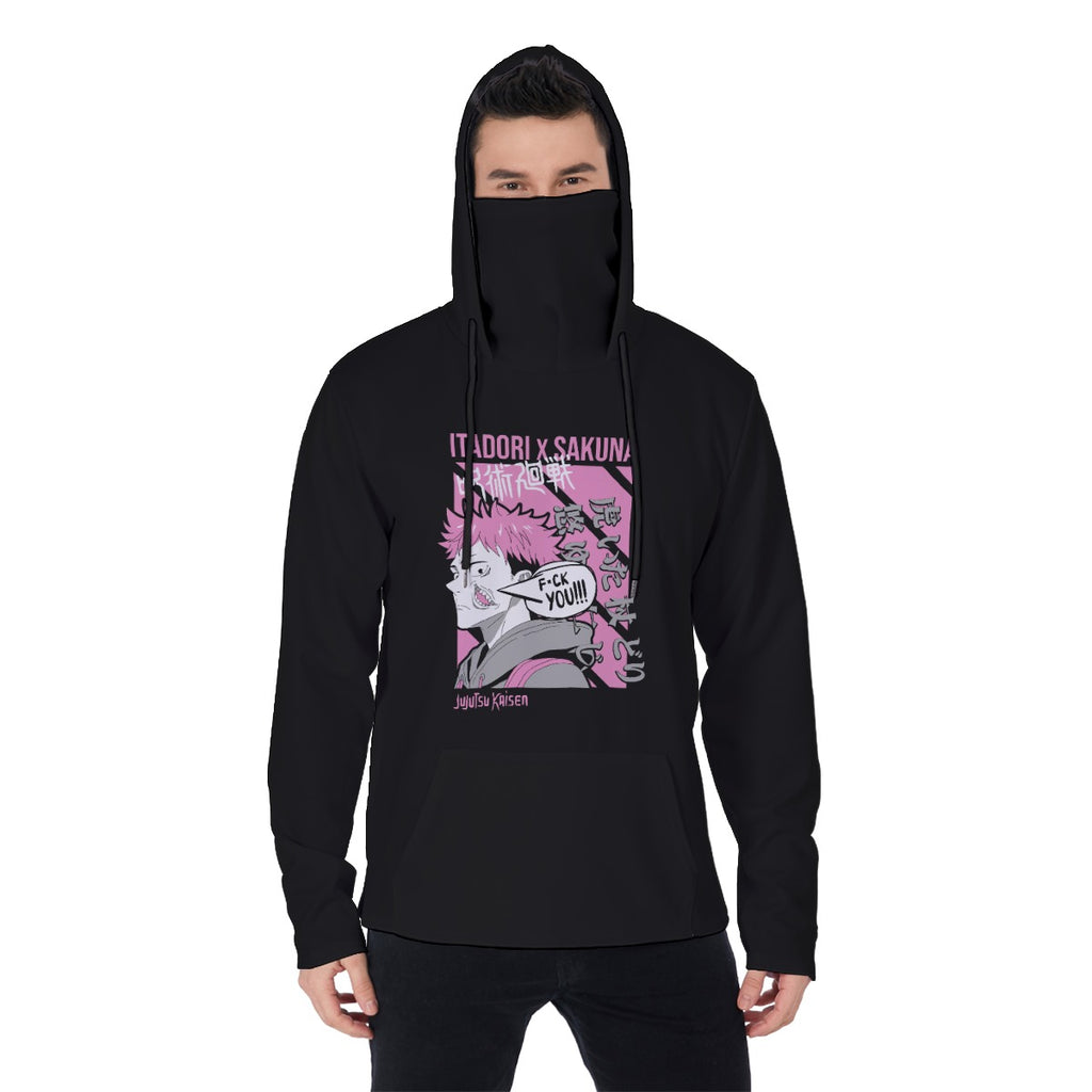 All-Over Print Men's Heavy Fleece Hoodie With Mask - Standout