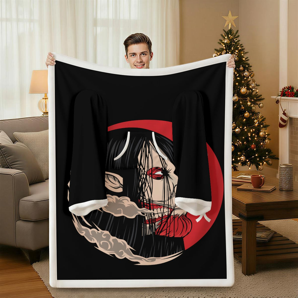 All-Over Print Cozy Wearable Blanket with Sleeves - Standout