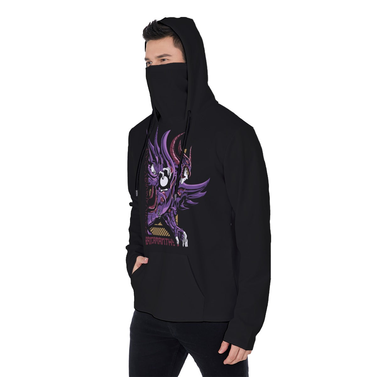All-Over Print Men's Heavy Fleece Hoodie With Mask - Standout