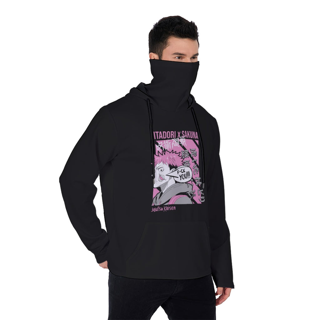 All-Over Print Men's Heavy Fleece Hoodie With Mask - Standout