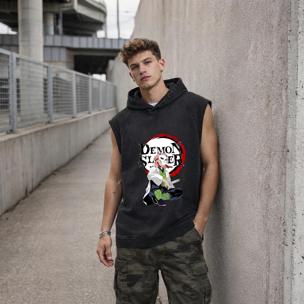 Men's Loose Sleeveless Hoodie|320GSM DTF - Standout