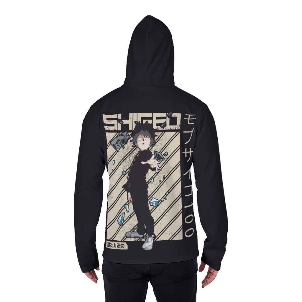 All-Over Print Men's Heavy Fleece Hoodie With Mask