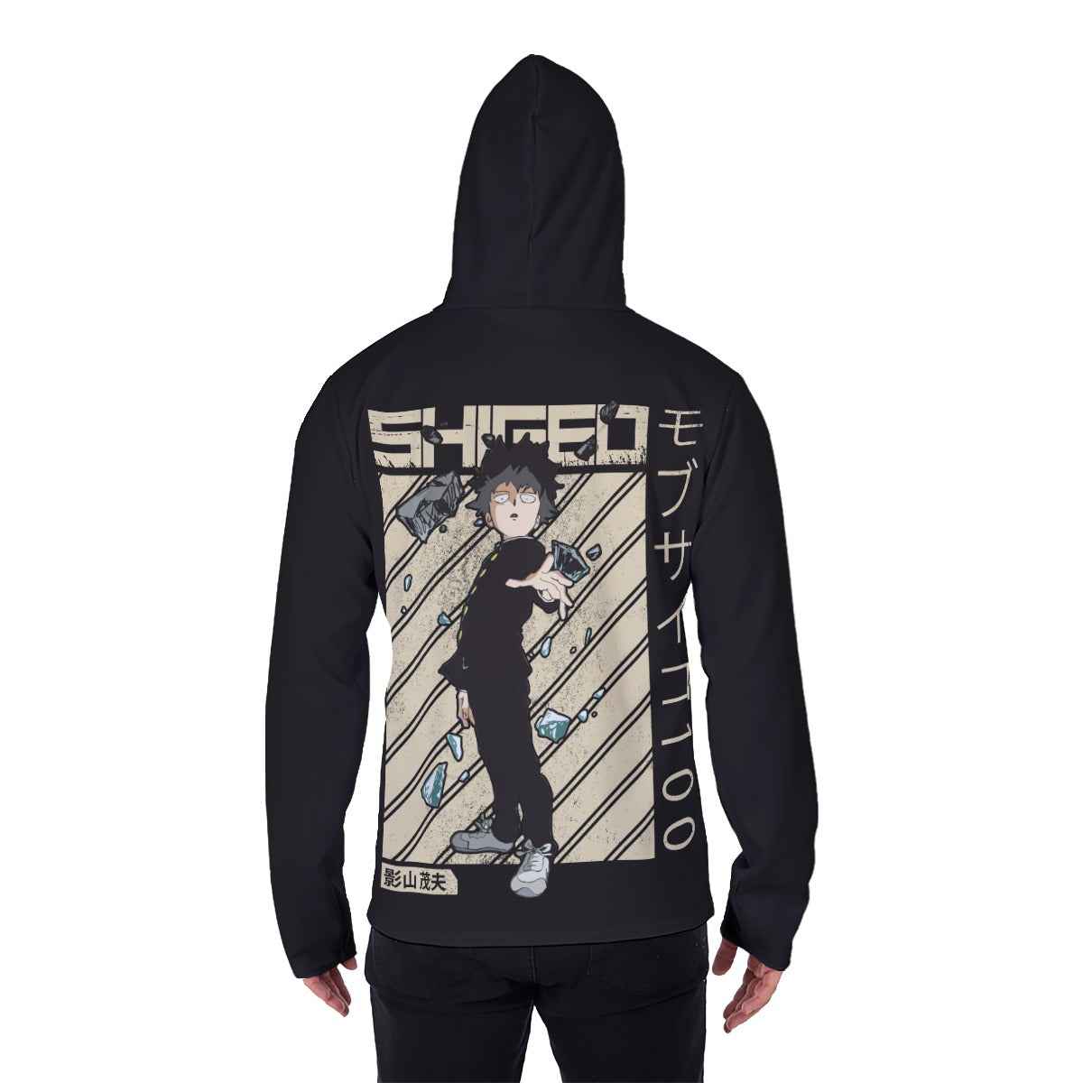 All-Over Print Men's Heavy Fleece Hoodie With Mask