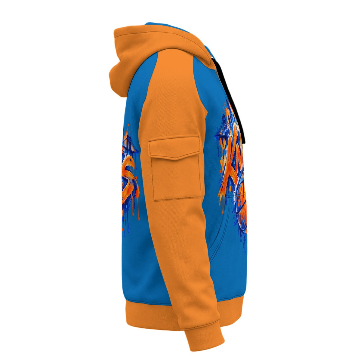 Knicks 1 Fleece Half-Zip Hoodie With Arm Pockets