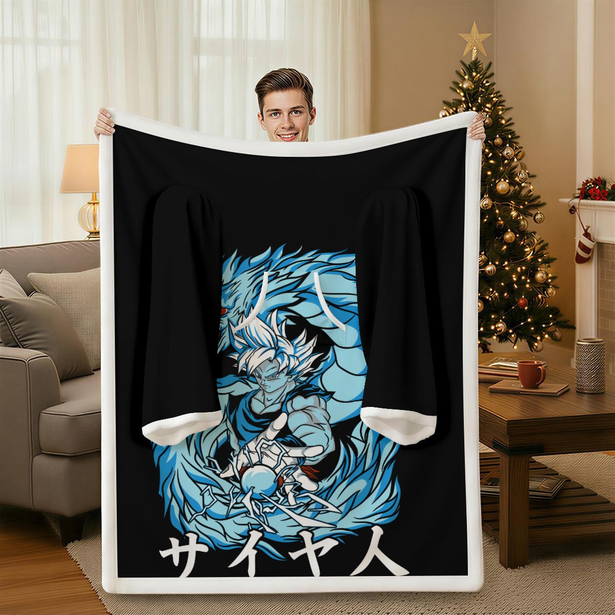All-Over Print Cozy Wearable Blanket with Sleeves - Standout