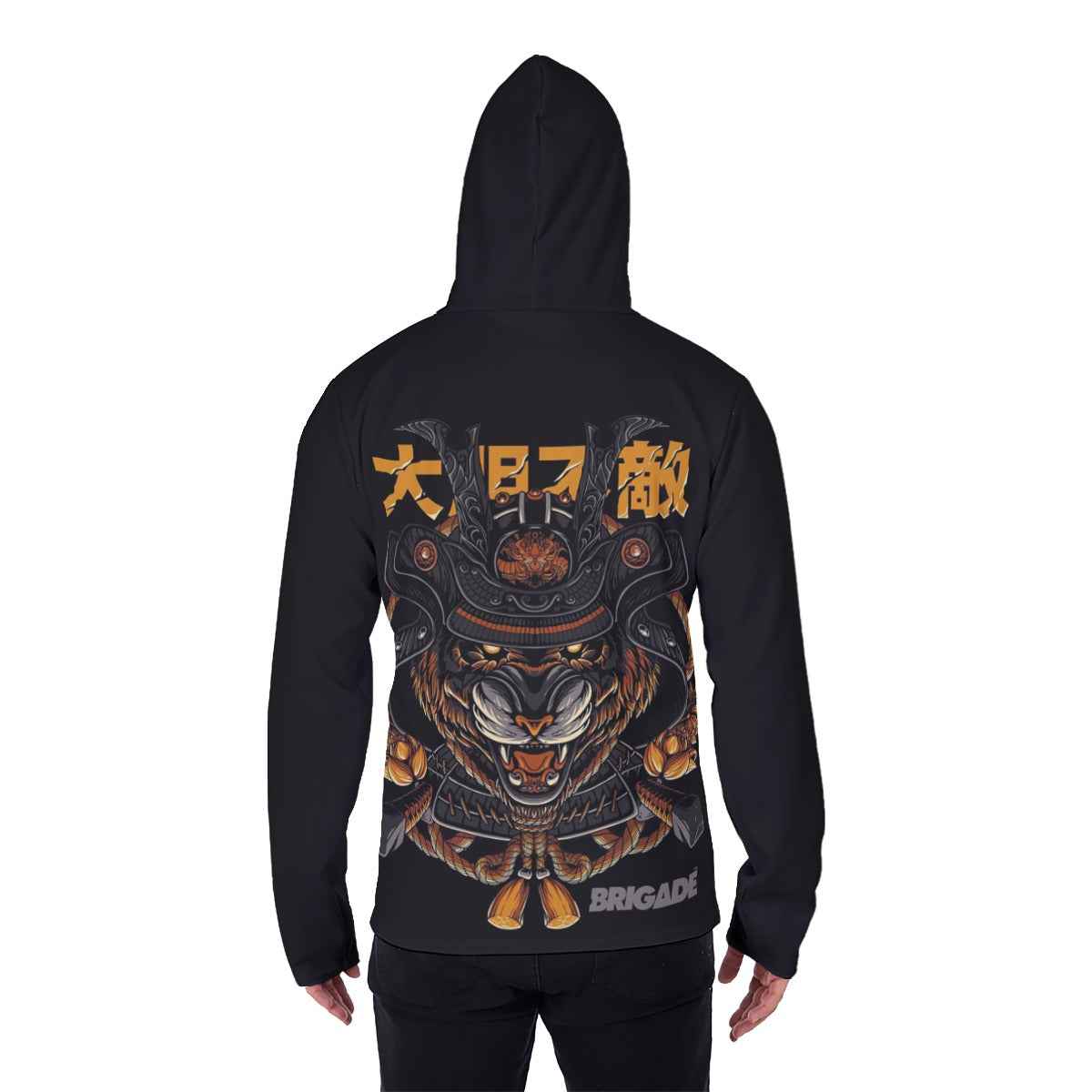 All-Over Print Men's Heavy Fleece Hoodie With Mask