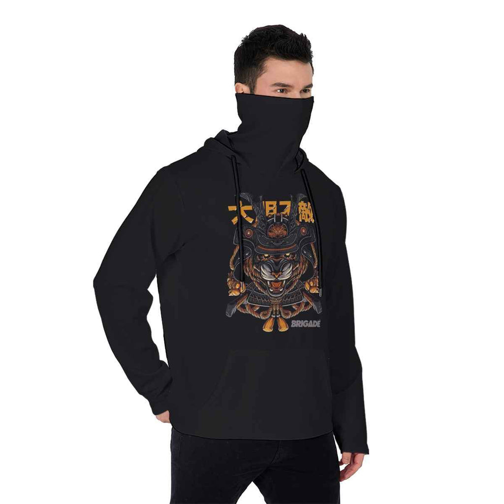 All-Over Print Men's Heavy Fleece Hoodie With Mask