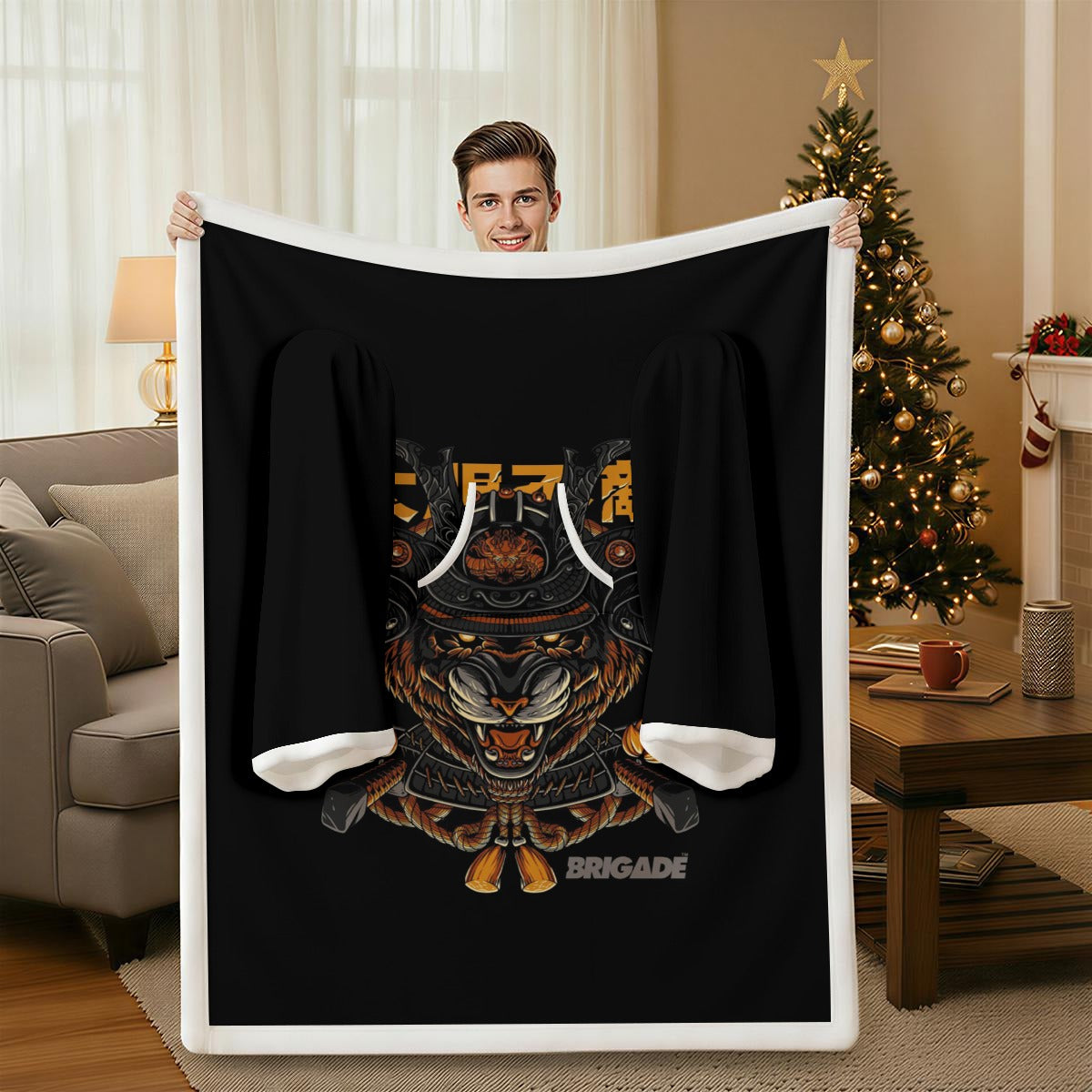 All-Over Print Cozy Wearable Blanket with Sleeves - Standout