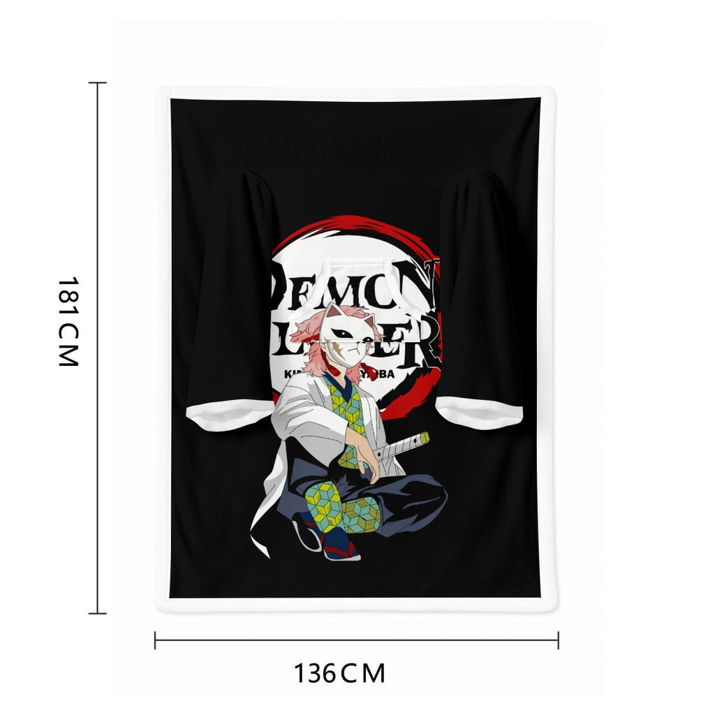 All-Over Print Cozy Wearable Blanket with Sleeves - Standout