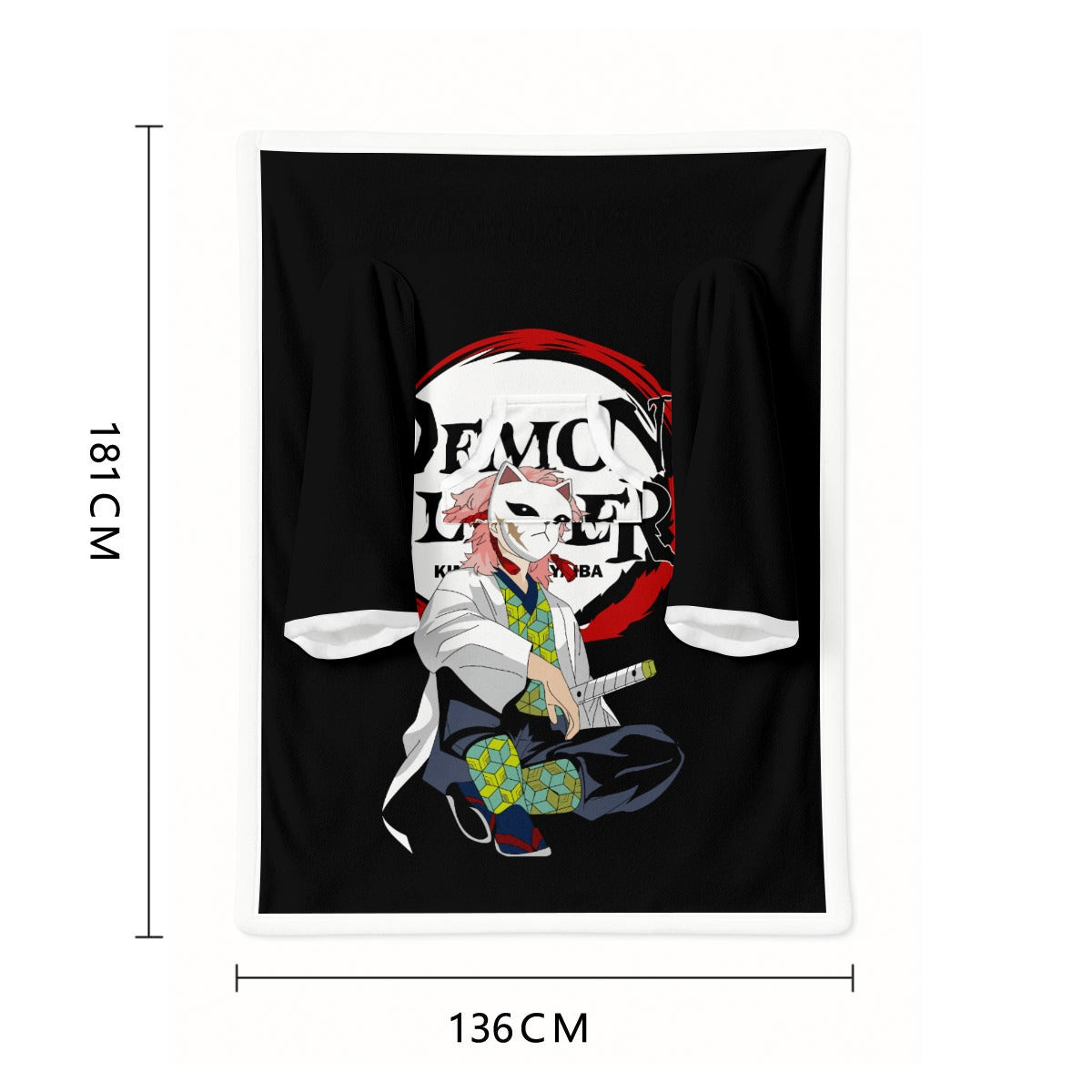 All-Over Print Cozy Wearable Blanket with Sleeves - Standout