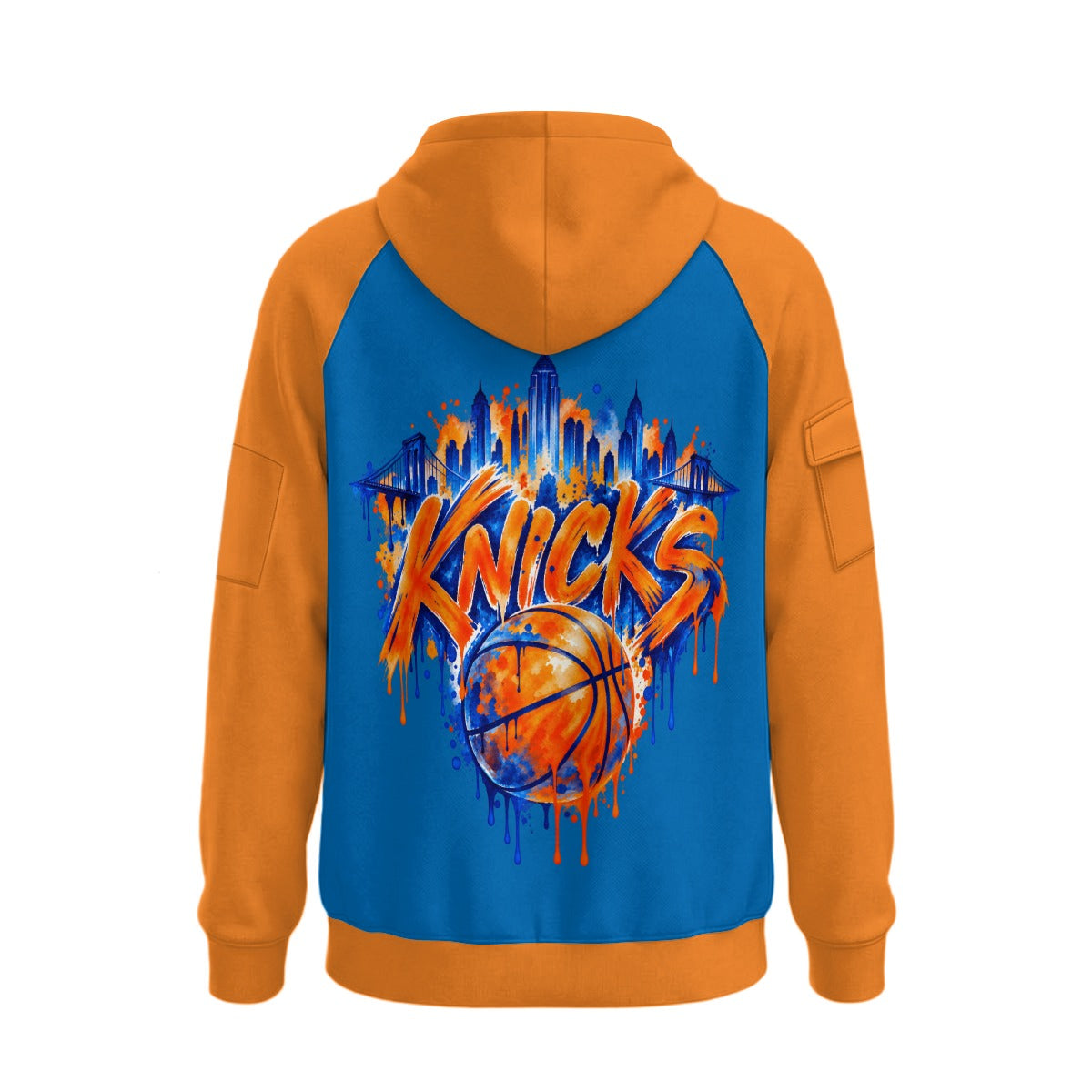 Knicks 1 Fleece Half-Zip Hoodie With Arm Pockets
