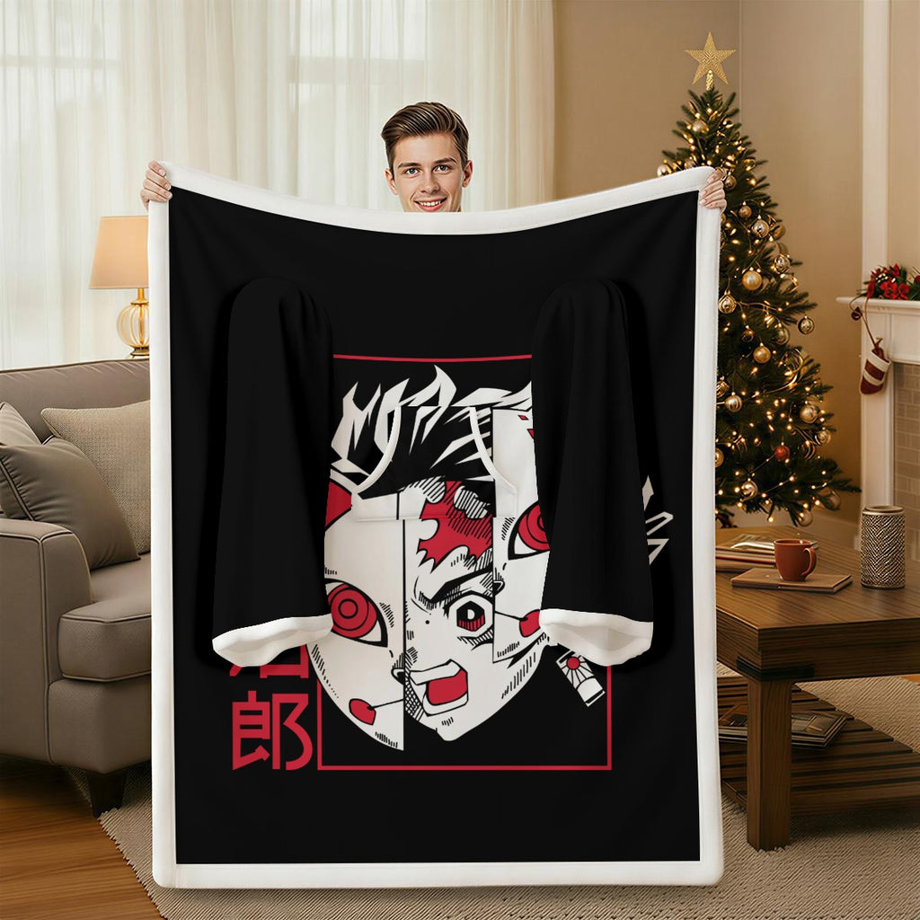 All-Over Print Cozy Wearable Blanket with Sleeves - Standout