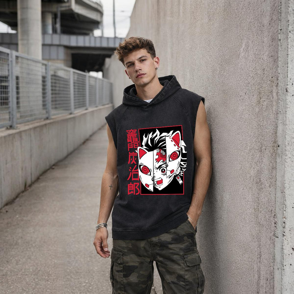 Men's Loose Sleeveless Hoodie|320GSM DTF - Standout