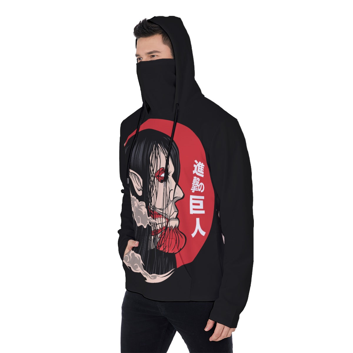 All-Over Print Men's Heavy Fleece Hoodie With Mask - Standout