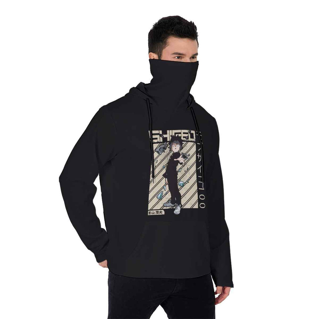 All-Over Print Men's Heavy Fleece Hoodie With Mask