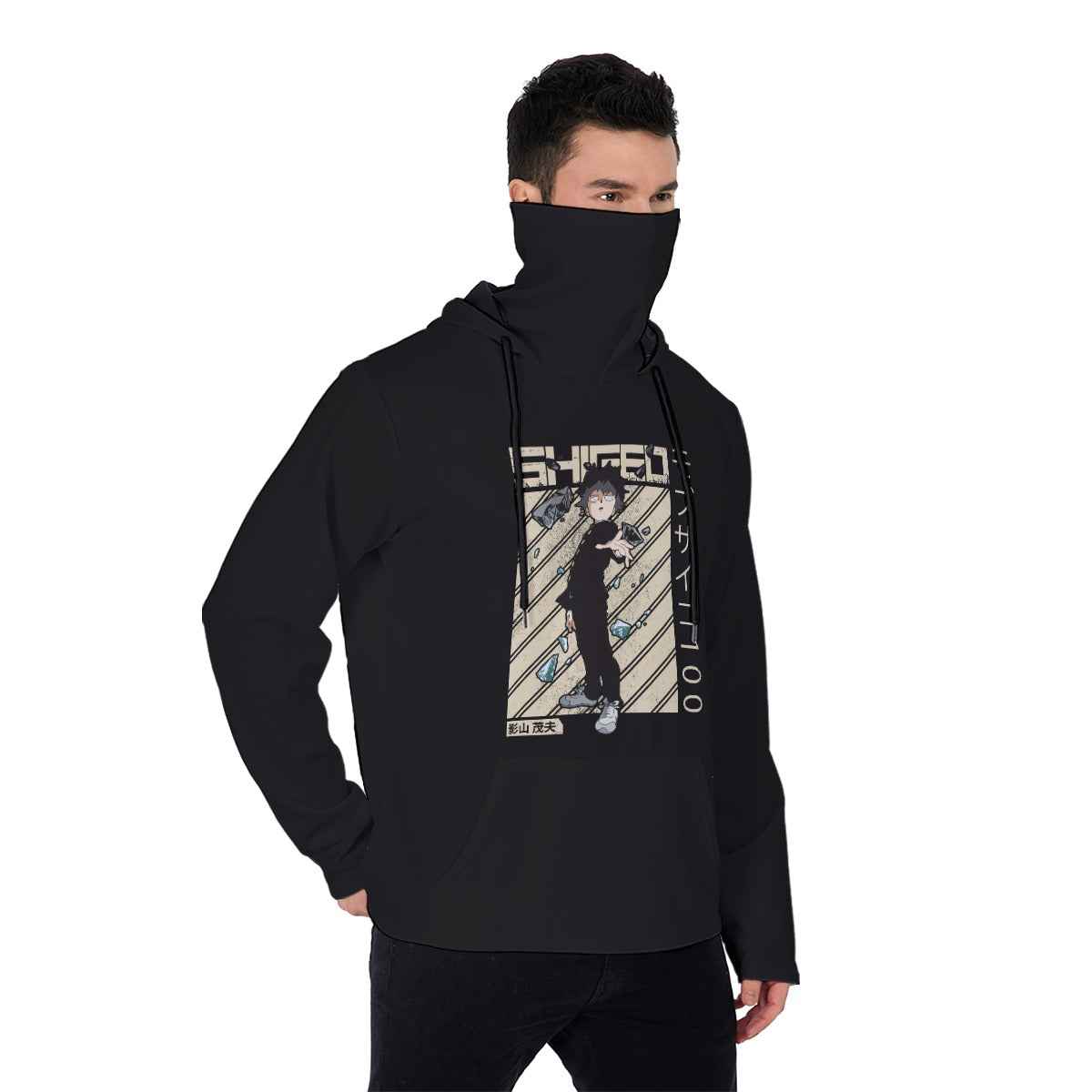 All-Over Print Men's Heavy Fleece Hoodie With Mask