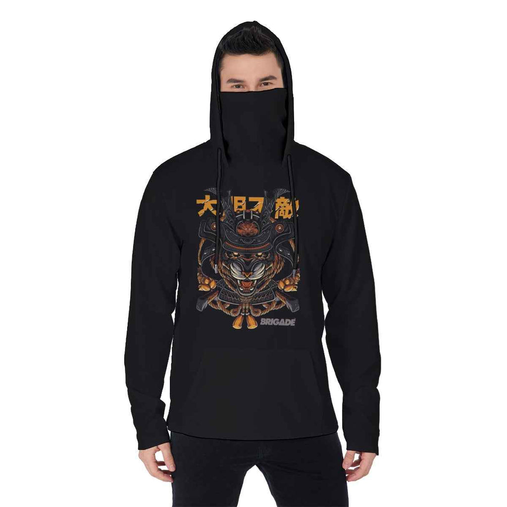 All-Over Print Men's Heavy Fleece Hoodie With Mask