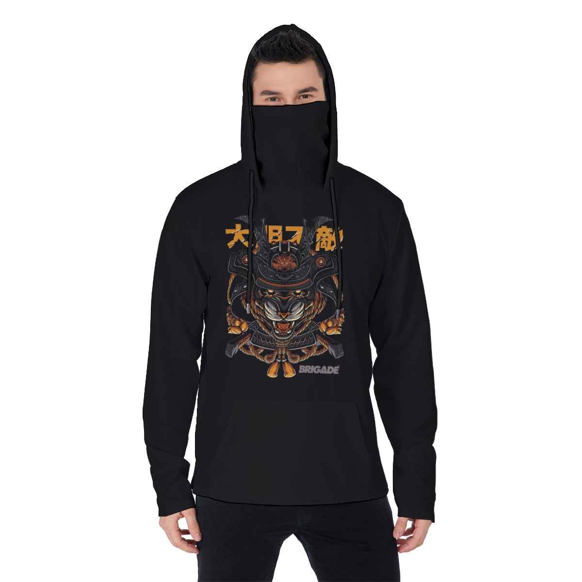 All-Over Print Men's Heavy Fleece Hoodie With Mask