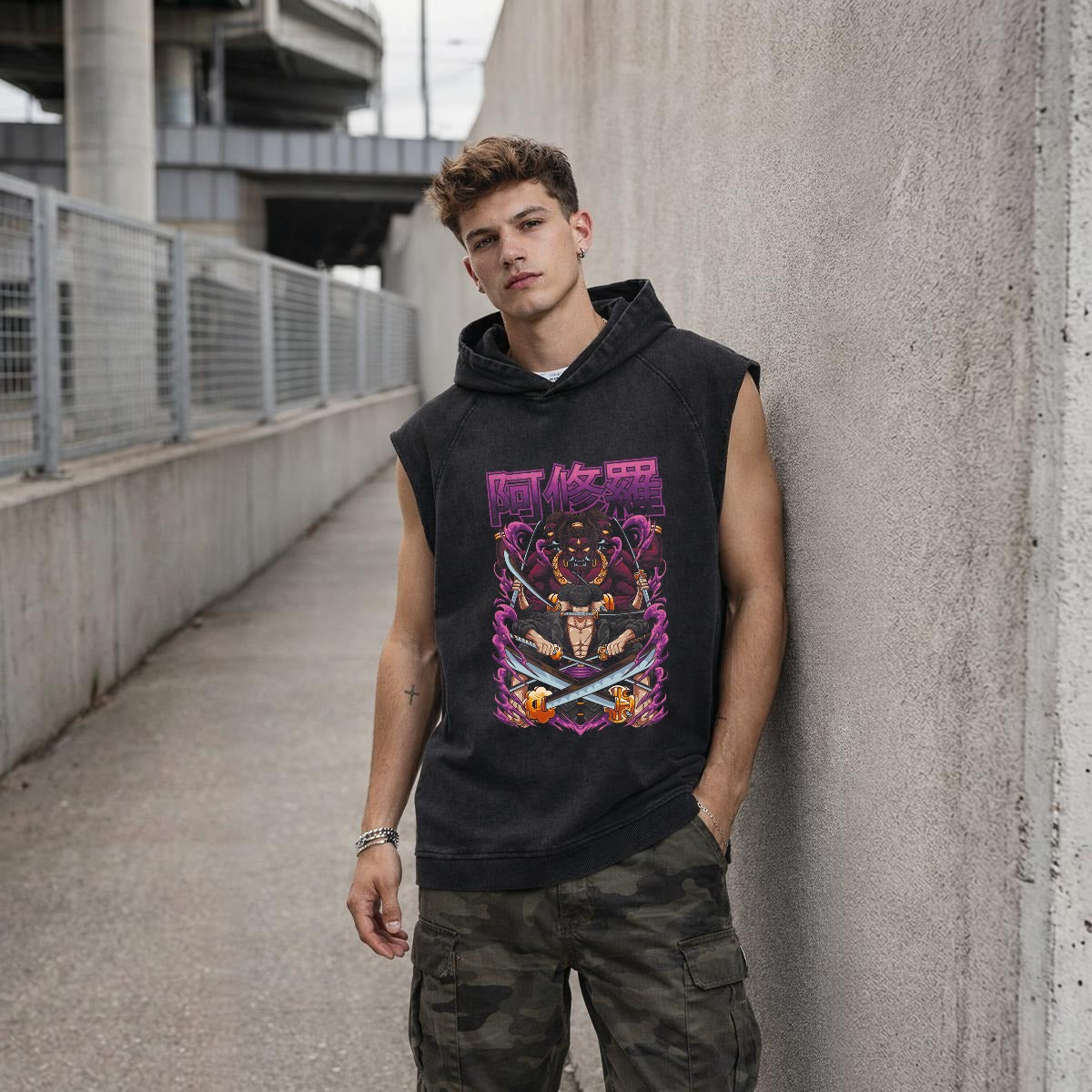 Men's Loose Sleeveless Hoodie|320GSM DTF - Standout