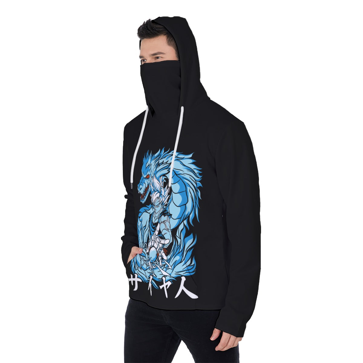 All-Over Print Men's Heavy Fleece Hoodie With Mask - Standout
