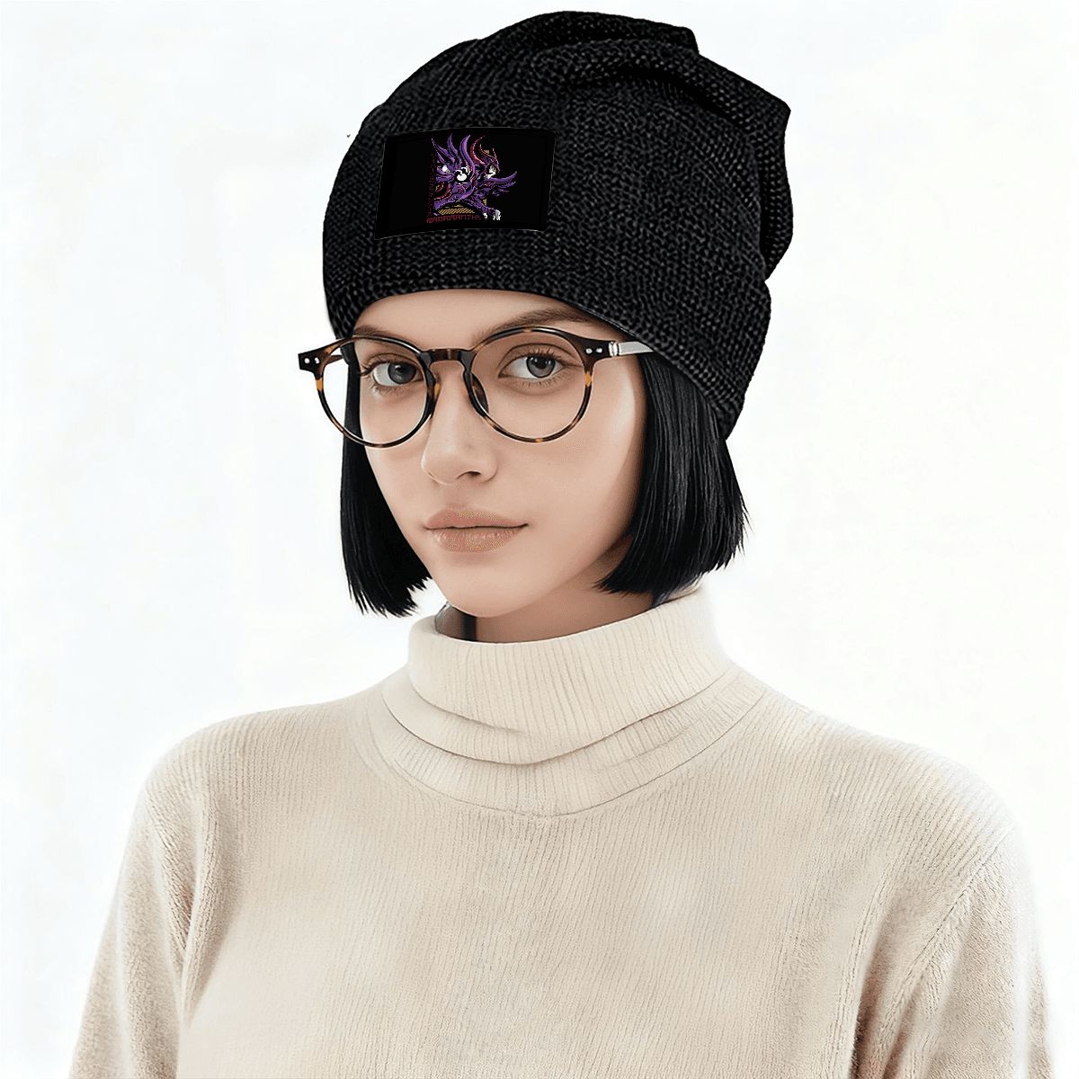 Violet Dark Knight | Waffle Knit Pullover Hat